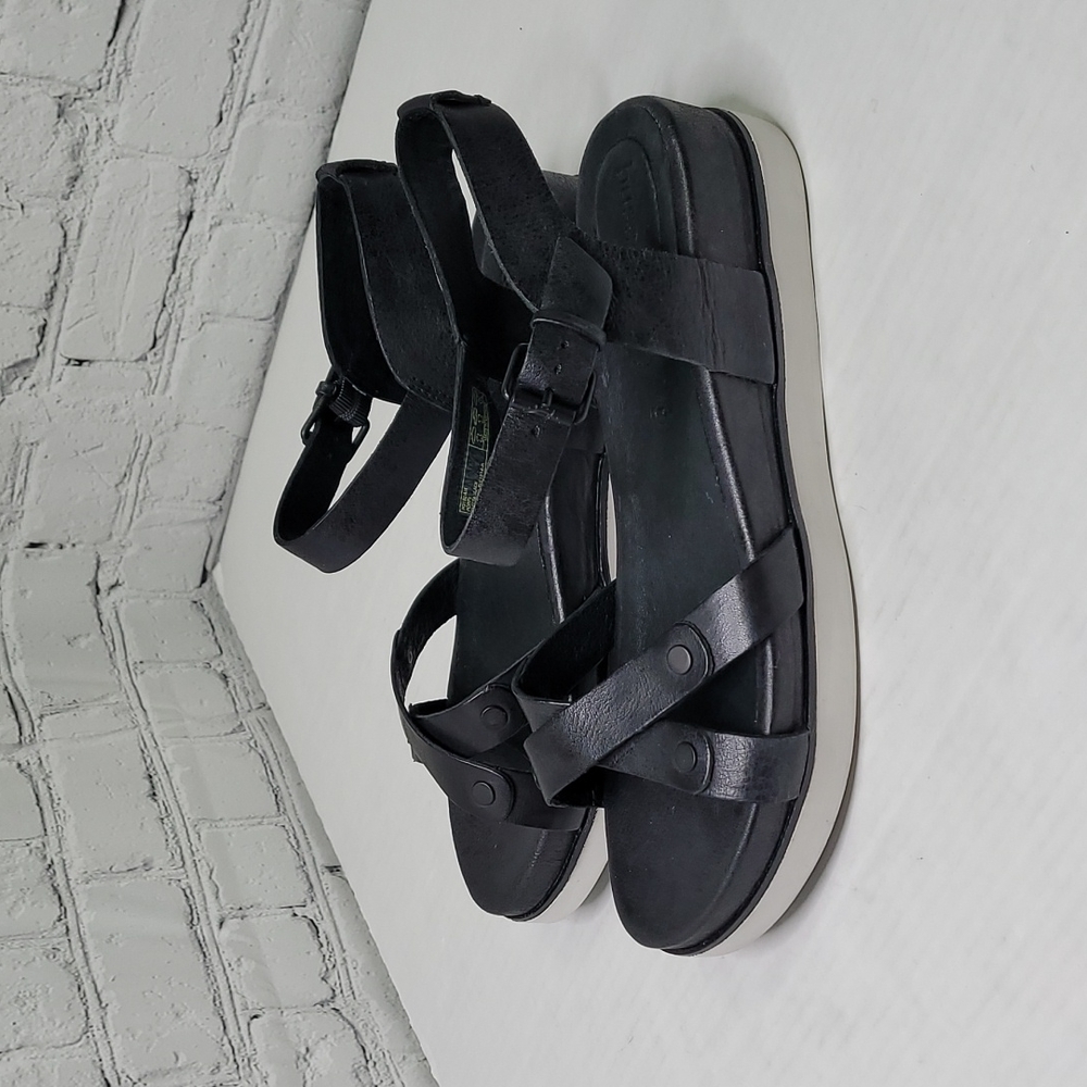 Bussola poppy cloud leather ankle strap sandals
